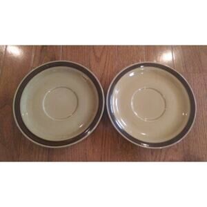 2 x La Mesa Stoneware Saucers - Good Condition No Chips
